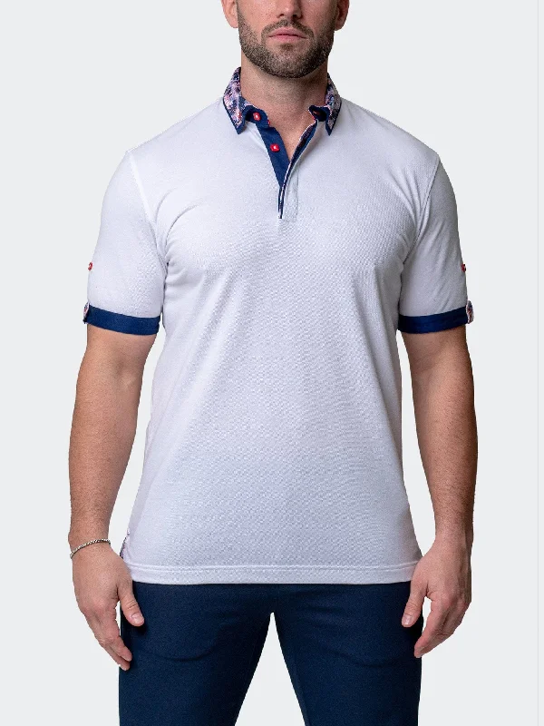 Men's Shirts with Embellished HemlinesPolo MozartSolidGame White