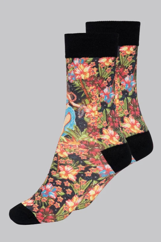 Bright Straw HatsHula Girl Socks