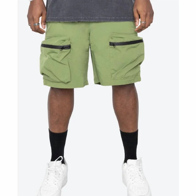Flexible and Stretchy Men's Yoga and Athletic ShortsMen's Combat Shorts In Green