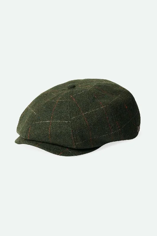 Girls' Beanie HatsBrood Newsboy Cap - Moss/Orange