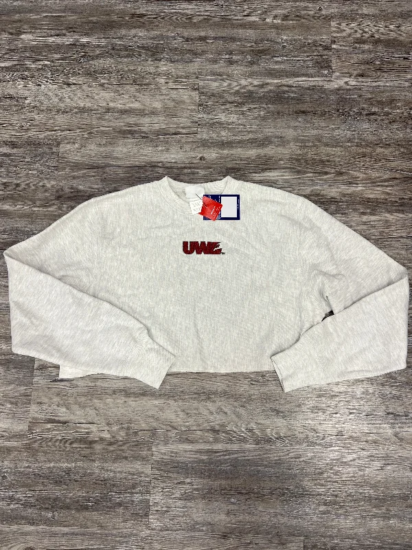 Men's Hoodies with Vintage StyleSweatshirt Crewneck By Champion In Grey, Size: M