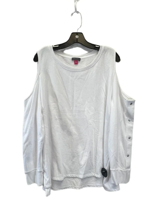 Cool Men's Graphic HoodiesSweatshirt Crewneck By Vince Camuto In White, Size: Xxl