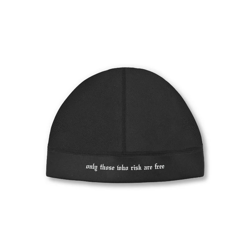 Colorful Straw Hats0545. Performance "Risk" Skull Cap - Black