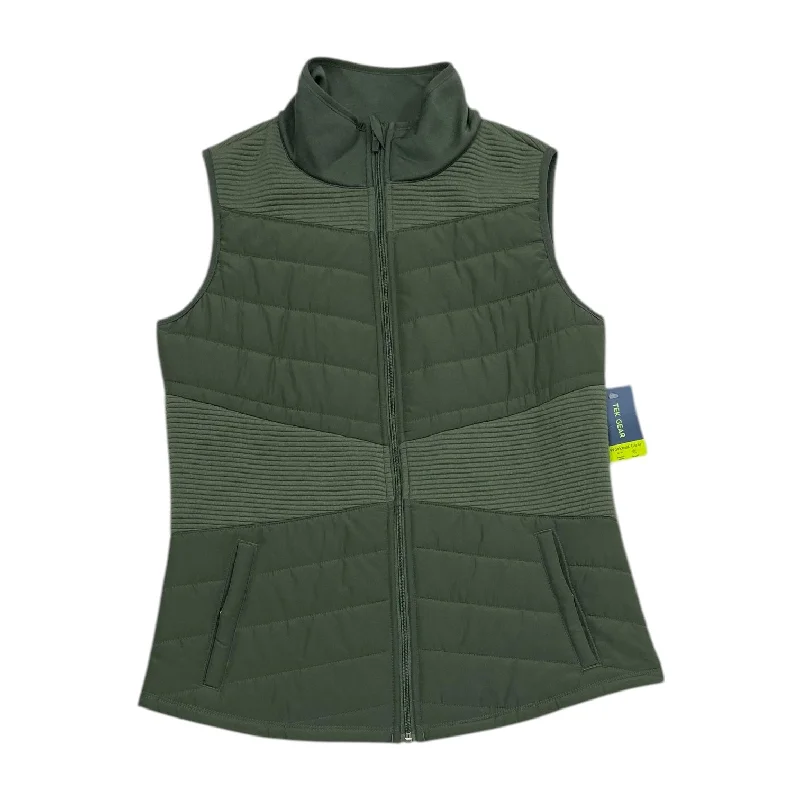 Men's Coats with Vintage StyleVest Puffer & Quilted By Tek Gear In Green, Size: M