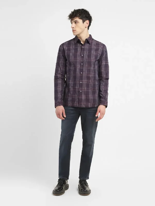 Men's Weekend Shirts for Leisurely OutingsMen's Checkered Slim Fit Shirt