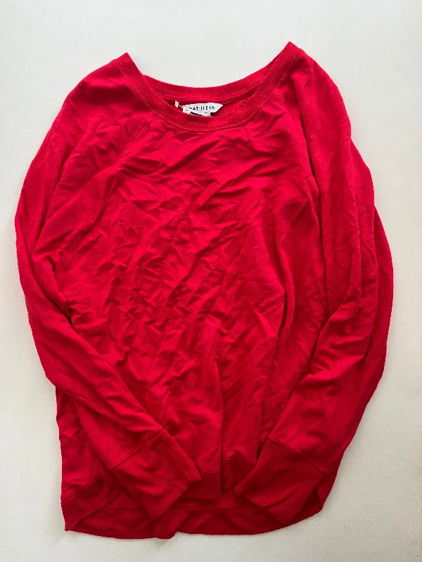 Luxurious Men's Cashmere HoodiesAthletic Sweatshirt Crewneck By Athleta In Red, Size: Xl