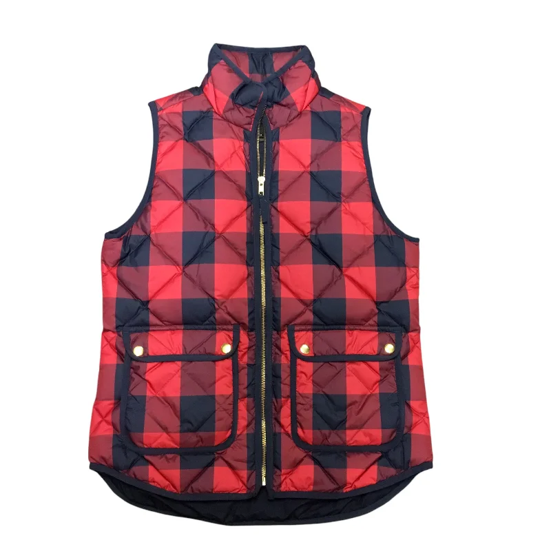 Men's Coats with Hidden PocketsVest Puffer & Quilted By J. Crew In Plaid Pattern, Size: Xs