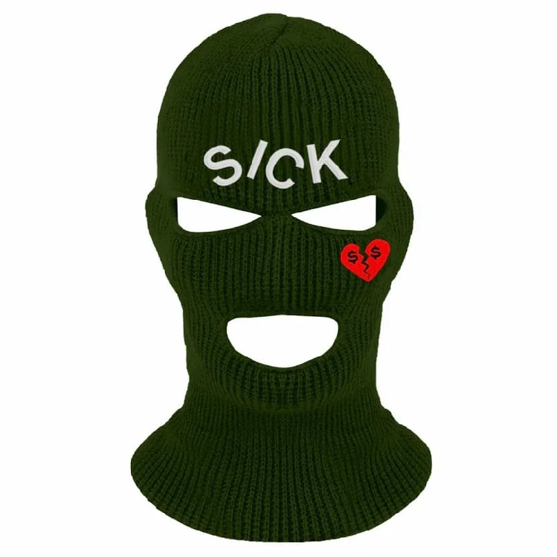 Men's Fedora HatsPoint Blank Love Sick Ski Mask (Olive) 100987-5203