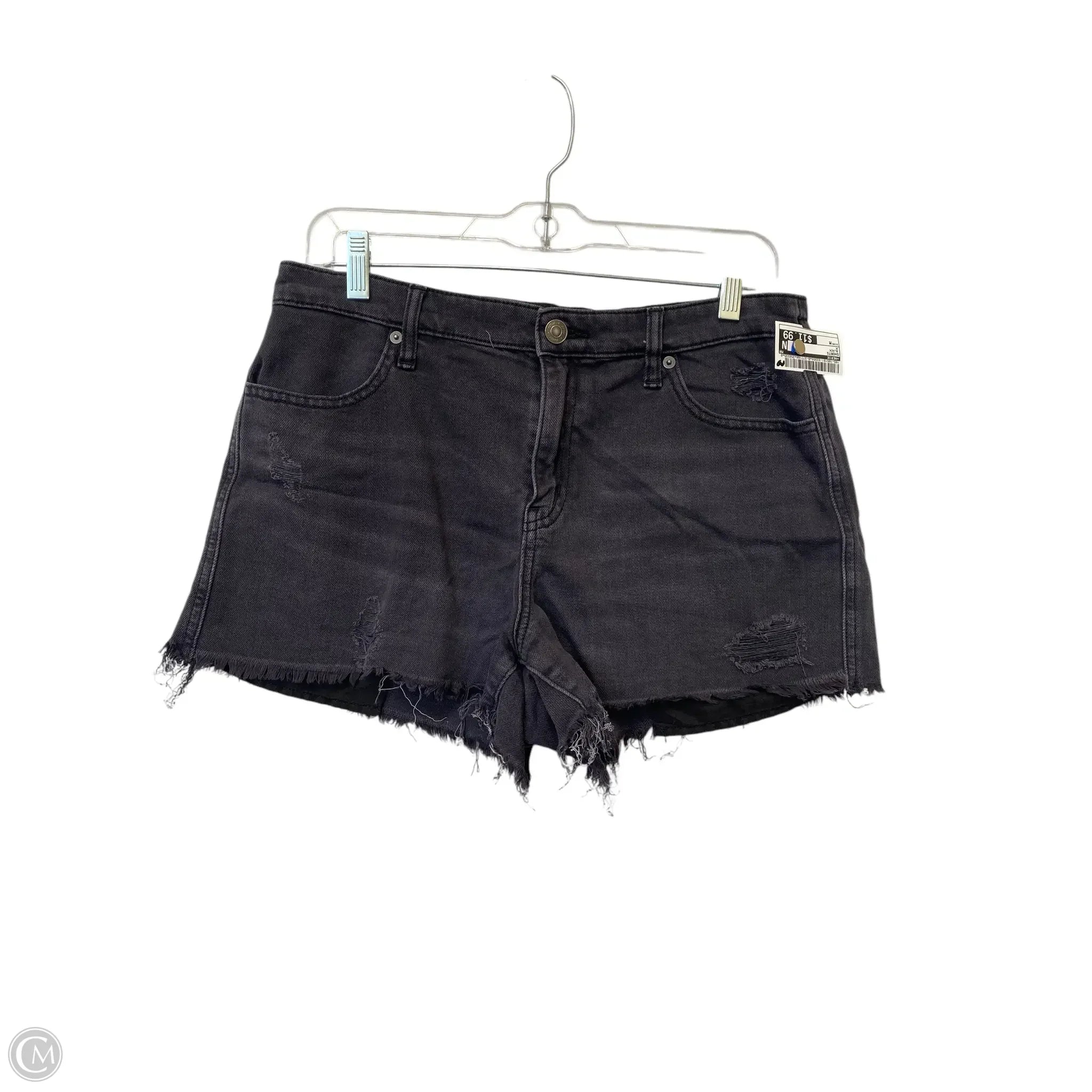 Men's Stylish Short-Length JeansShorts By Aerie In Black, Size: M