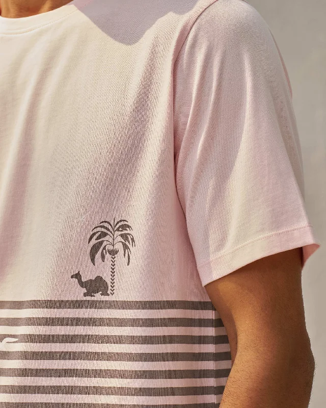 Men's Shirts with Chest PocketsMoroccan Palm T-shirt - Light Pink