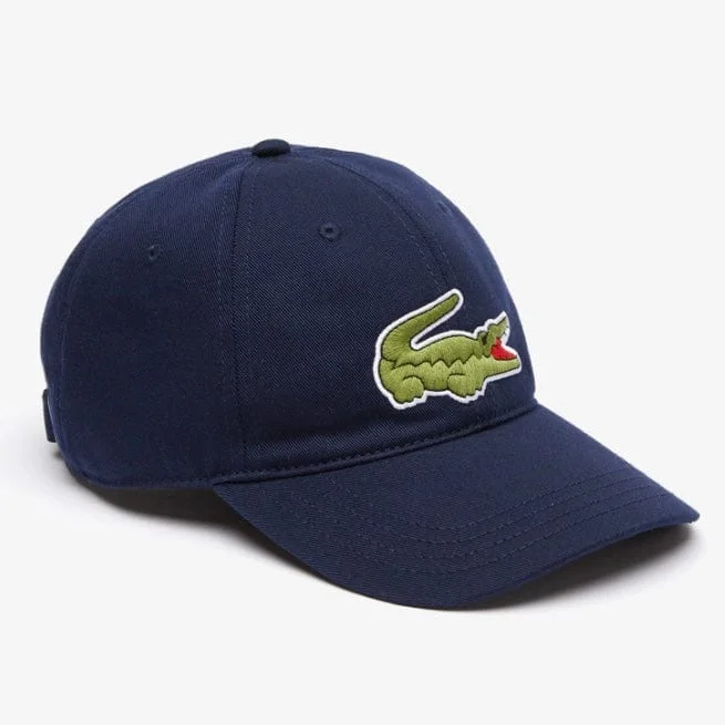 Youth Snapback HatsLacoste Unisex Adjustable Organic Cotton Twill Cap (Navy) RK9871-51