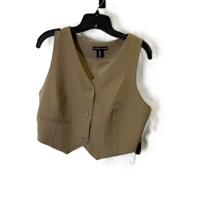 Men's Coats with Magnetic ClosuresVest Other By Clothes Mentor In Brown, Size: L