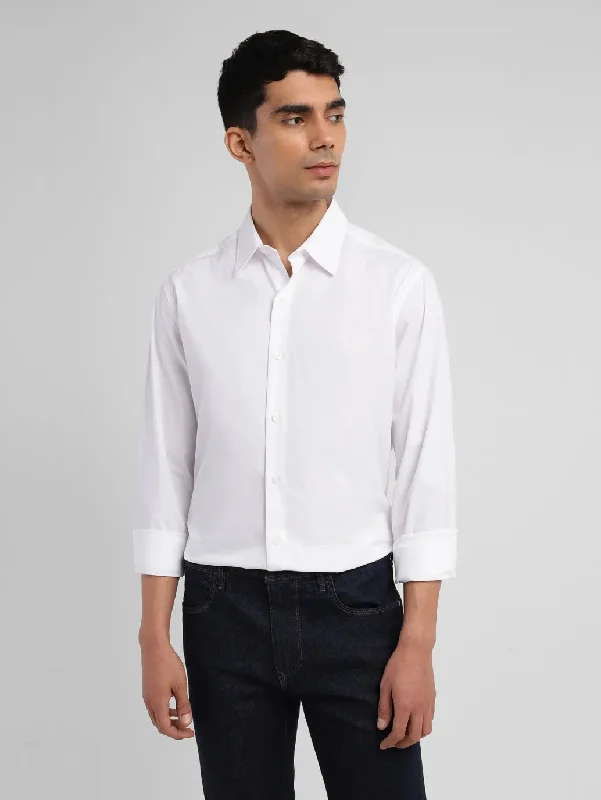 Men's Smart Casual Shirts for Business Casual SettingsMen's Solid Slim Fit Shirt