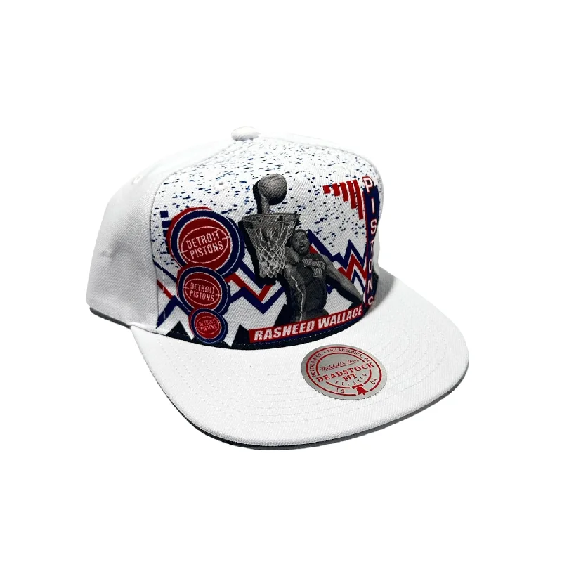 Summer Bucket CapsMitchell & Ness 90's Play A Deadstock Pistons Rasheed Wallace Snapback (White) Summer Bucket CapsMitchell & Ness 90's Play A Deadstock Pistons Rasheed Wallace Snapback (White)
