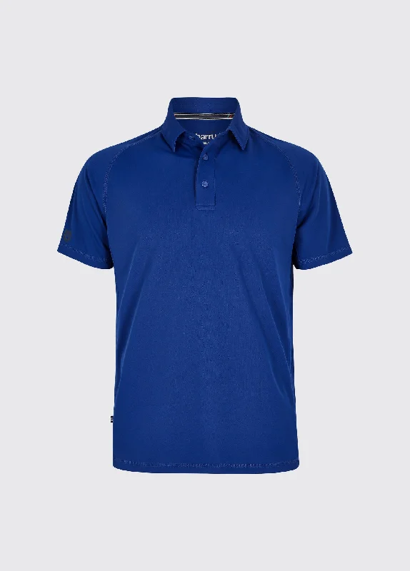 Men's Shirts with Asymmetrical HemlinesMenton Men's Technical Polo - Ultramarine