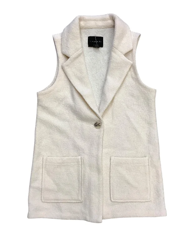 Men's Coats for Tall MenVest Sweater By Tahari By Arthur Levine In Cream, Size: S