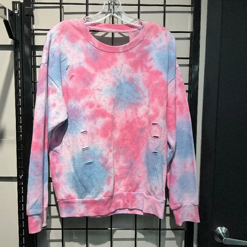 Unique Men's Custom HoodiesSweatshirt Crewneck By Clothes Mentor In Pink, Size: M