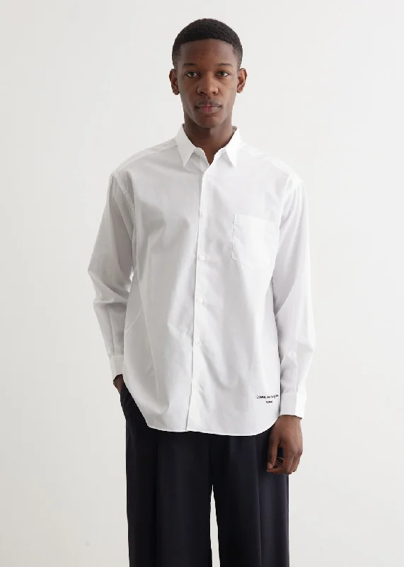 Men's Shirts with Patchwork SleevesCotton Broad Logo Shirt