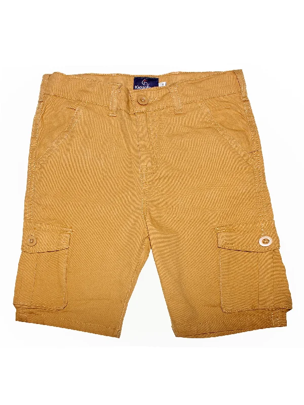 Casual Men's Drawstring ShortsBoys Cotton Twill Knee Length Cargo Shorts
