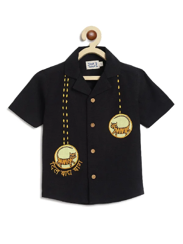 Men's Performance Shirts for Active LifestylesPre-Order: Unisex Dil Baag Bagh Tiger Shirt-Black Men's Performance Shirts for Active LifestylesPre-Order: Unisex Dil Baag Bagh Tiger Shirt-Black