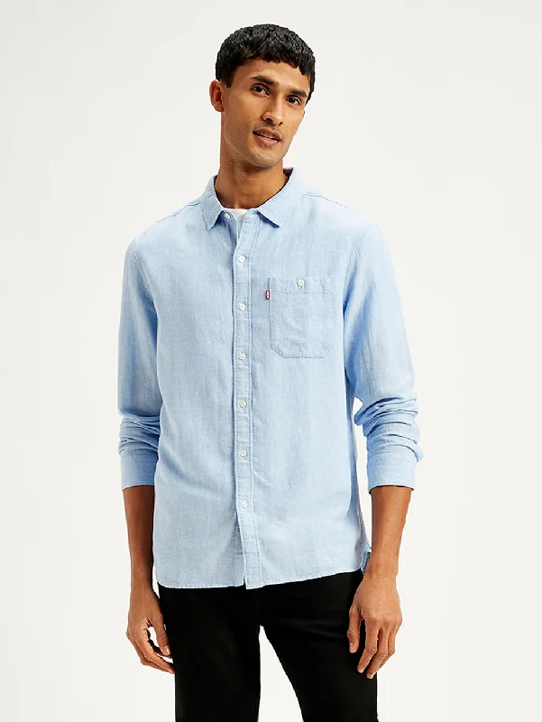 Men's Floral Print Shirts for Spring and SummerMen's Solid Regular Fit Shirt