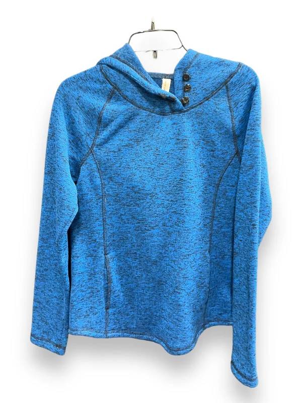 Classic Men's Cotton HoodiesBlue Athletic Sweatshirt Hoodie Exertek, Size S