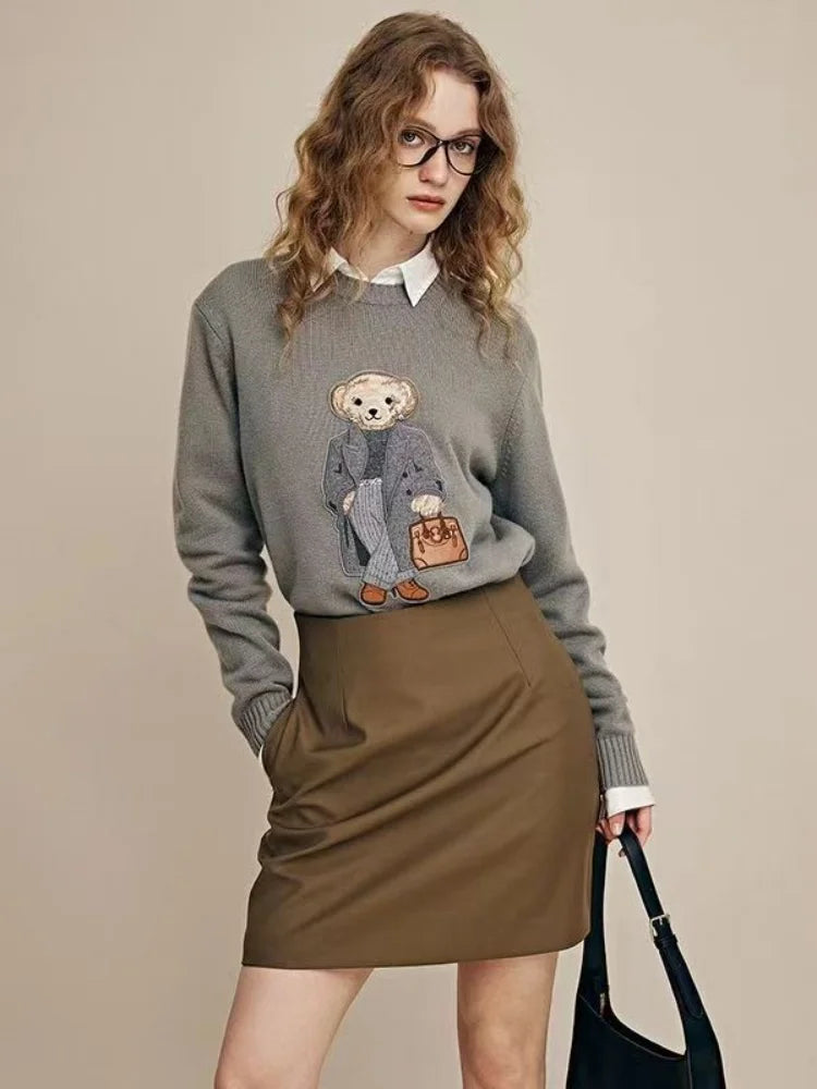 Men's Sweaters with Belt LoopsStylish Casual Loose Comfortable Cozy Warm Long Sleeve Pullover Knitted Sweater