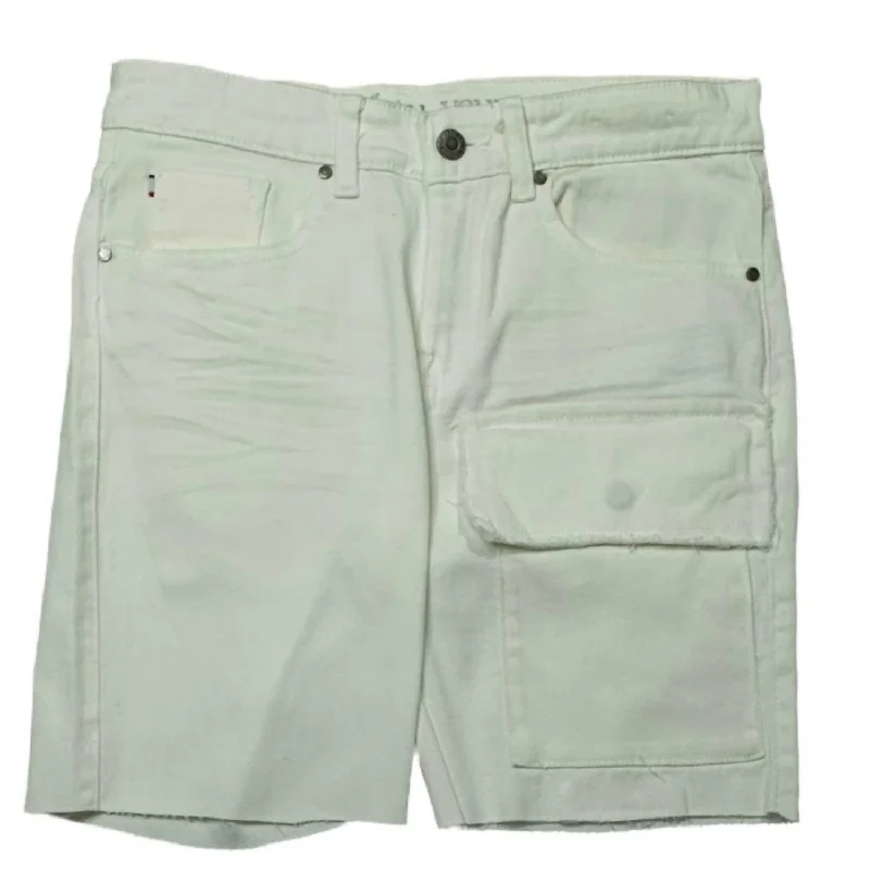 Men's Flexible Workout ShortsMen's Brutini Cargo Shorts In White