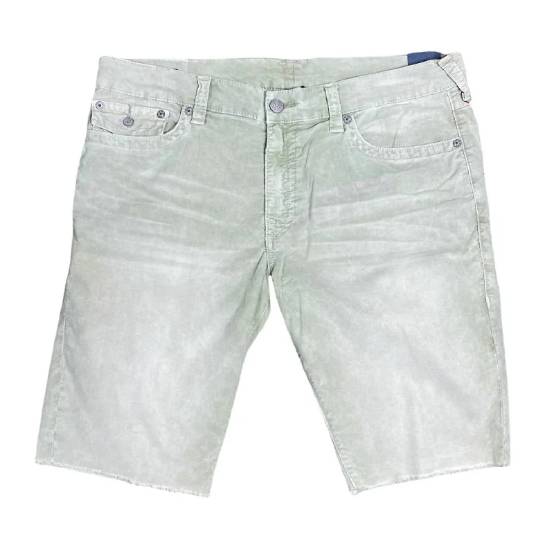 Men's Cozy Flannel Shorts for WinterMen's Relaxed Straight Ricky Short In Sage