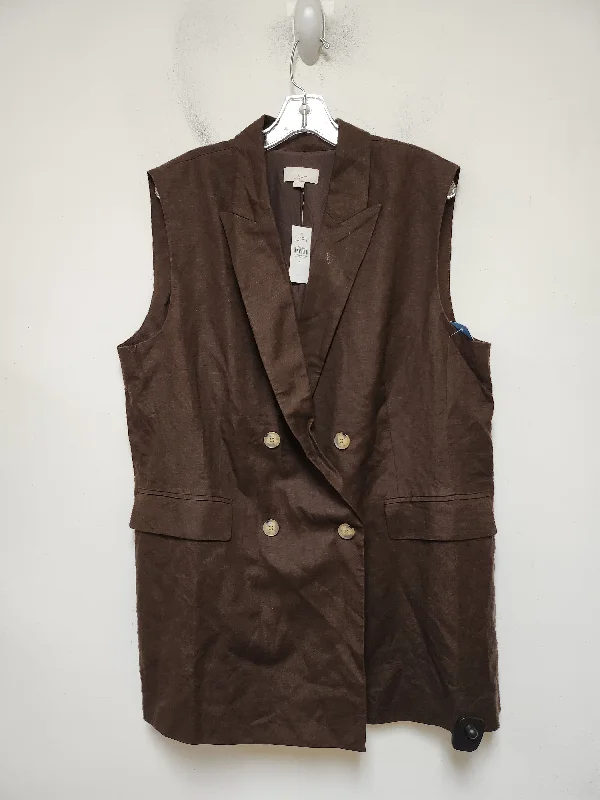 Versatile Men's Pea CoatsVest Other By Loft In Brown, Size: Xl