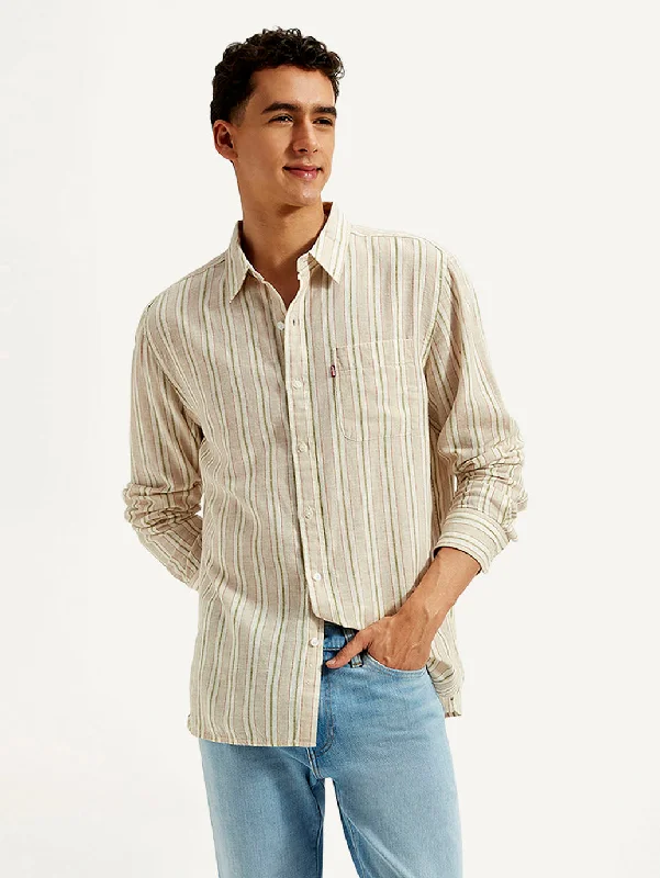 Layered Men's Henley ShirtsMen's Striped Slim Fit Shirt