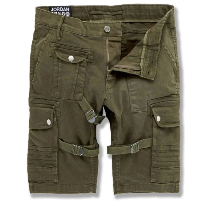 High-Performance Men's Athletic ShortsMen's Cairo Cargo Shorts In Army Green
