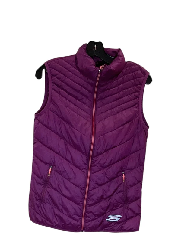 Men's Coats for HikingVest Puffer & Quilted By Skechers In Purple, Size: M