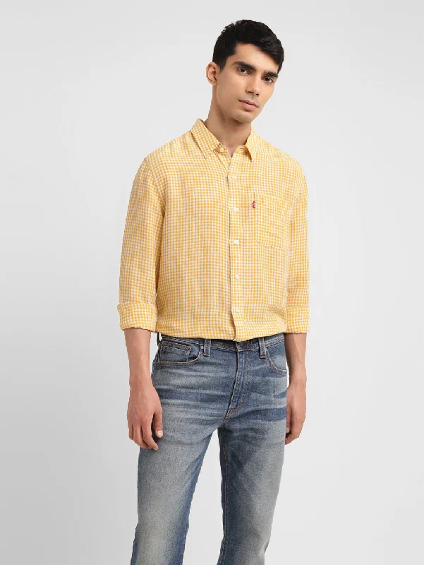 Men's Floral Print Shirts for Spring and SummerMen's Checkered Slim Fit Shirt
