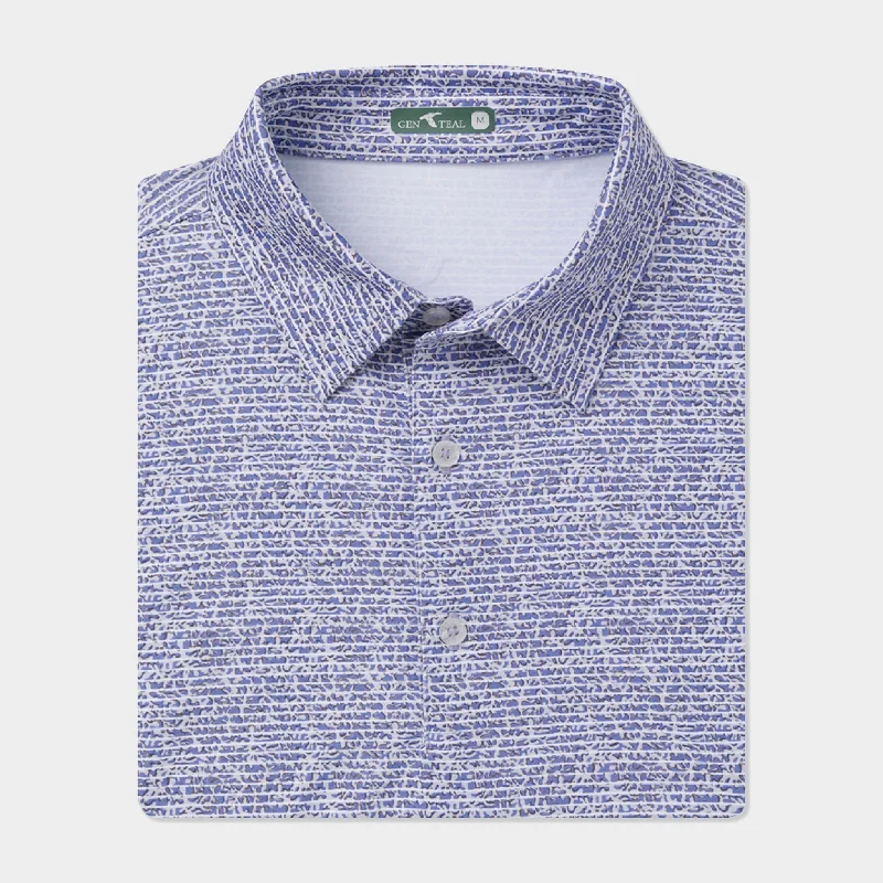 Men's Shirts with Geometric PatternsCoral brrrº Performance Polo
