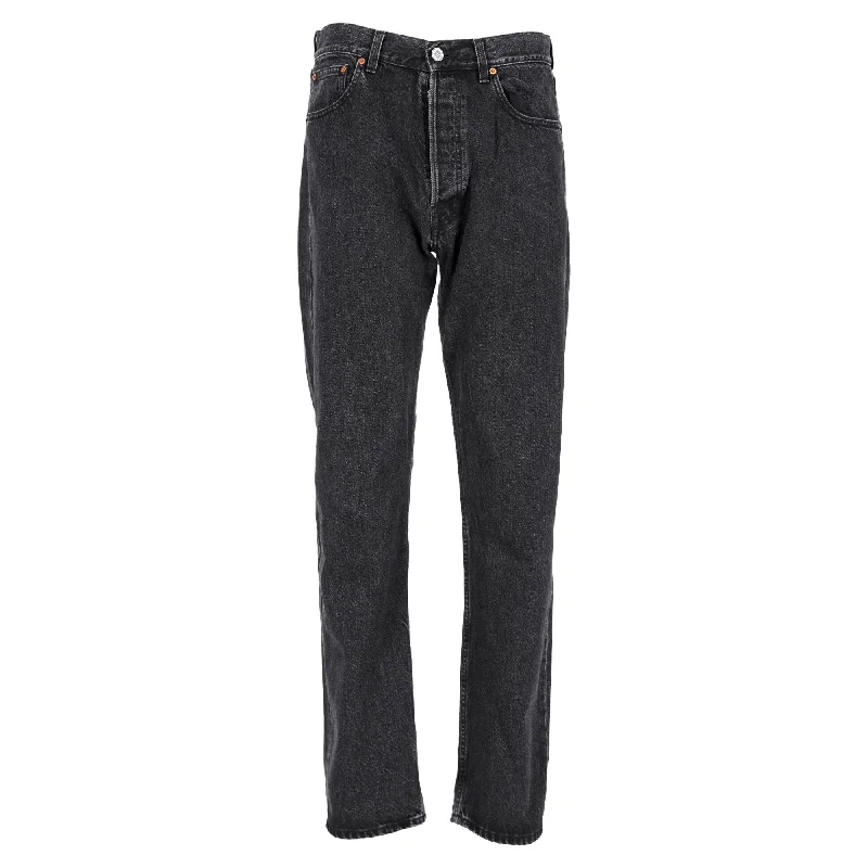 Men's Jeans in Different ColorsVetements Vetements Straight-Leg Jeans in Black Cotton Denim