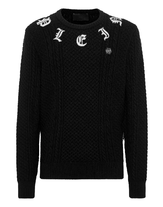 Men's Sweaters with Hidden PocketsWool & Cashemere Pullover Round Neck LS