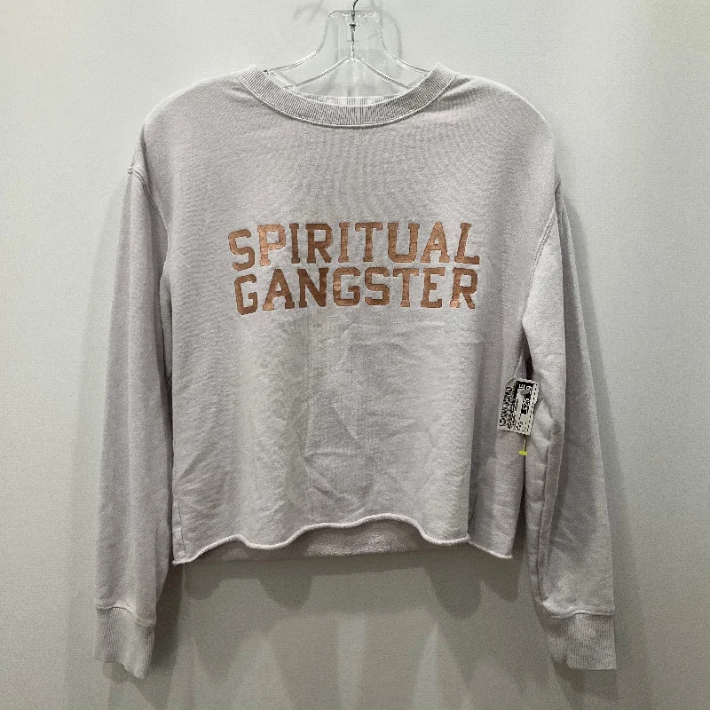 Men's Hoodies with Quick-Dry FabricSweatshirt Crewneck By Spiritual Gangster In off white, Size: Medium Men's Hoodies with Quick-Dry FabricSweatshirt Crewneck By Spiritual Gangster In off white, Size: Medium