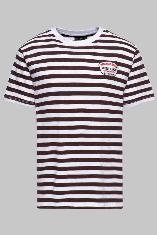 Best Beanie Hats for WinterStriped Shirt Speed Kings - Brown & White (Men's Fit)