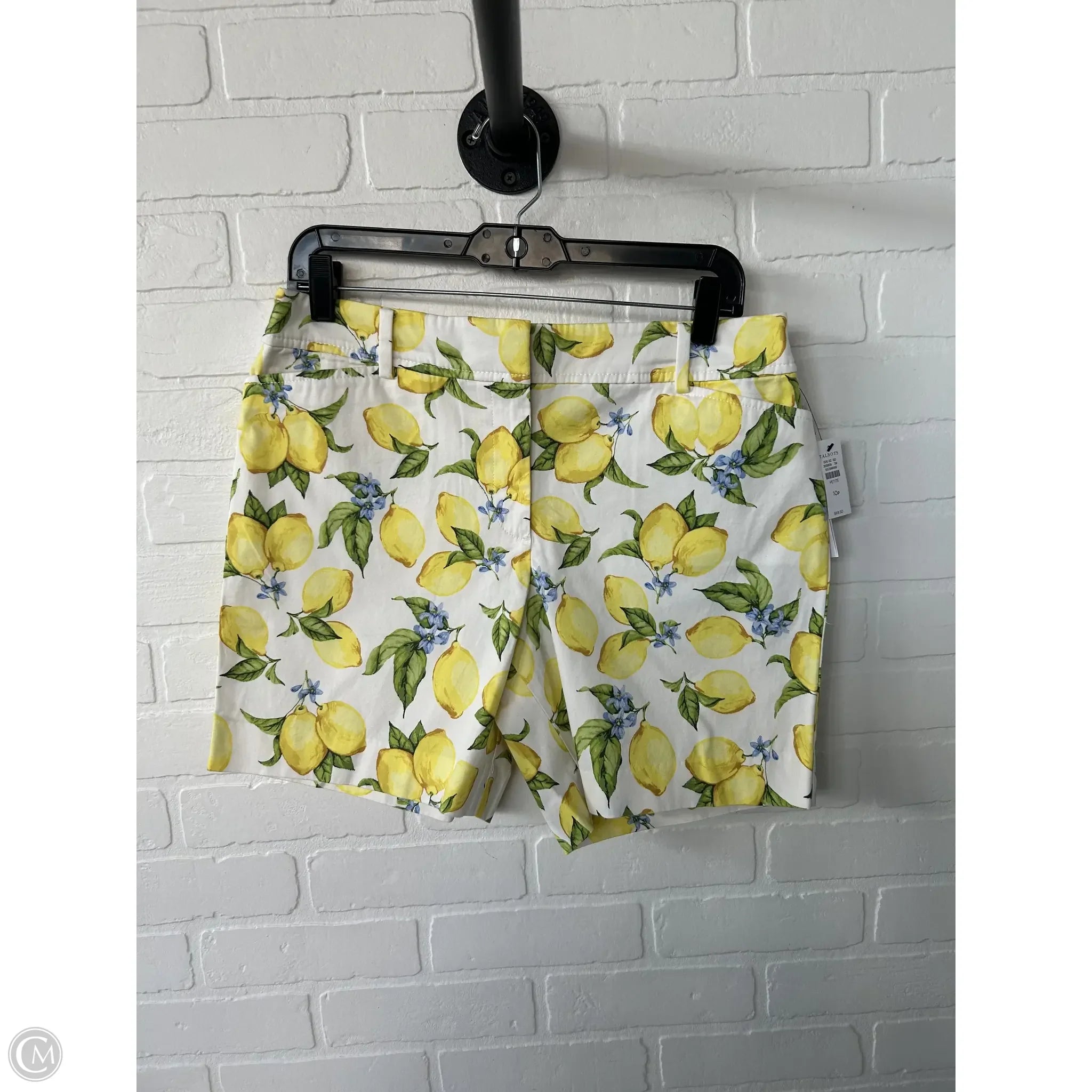 Men's Short-Inseam Dress Pants for StyleShorts By Talbots In White & Yellow, Size: 10p