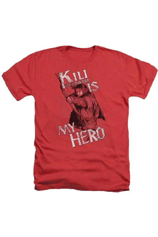 Casual Men's T-ShirtsThe Hobbit Kili Is My Hero Adult Heather Tee / T-Shirt