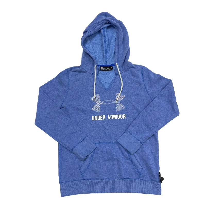 Men's Hoodies with Asymmetric ZippersBlue Sweatshirt Hoodie Under Armour, Size S