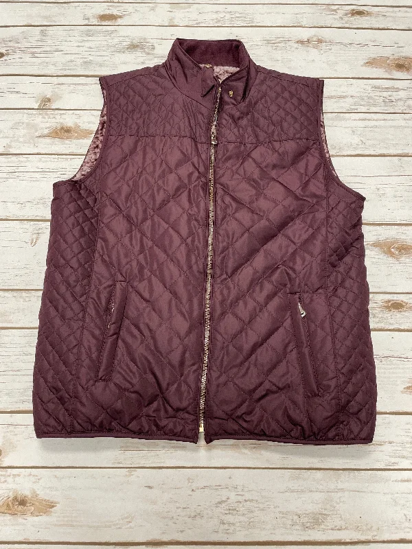 Men's Coats for WalkingVest Puffer & Quilted By Miami In Maroon, Size: M