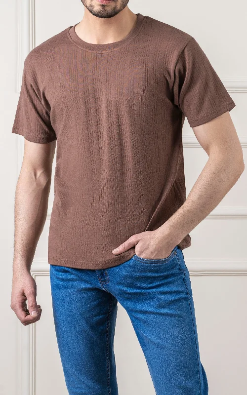 Men's Shirts with Embellished HemlinesDROP NEEDLE T SHIRT RUST