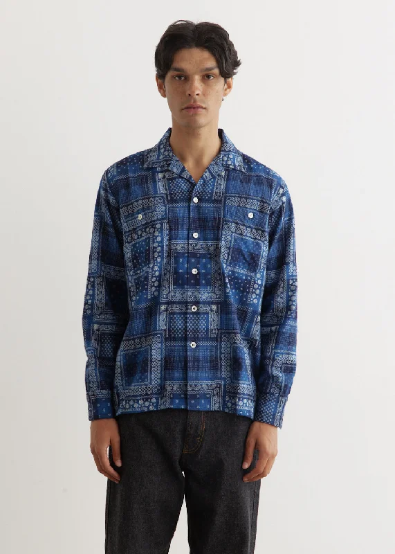 Men's Shirts with Plaid PatternsMIL Open Collar Shirt