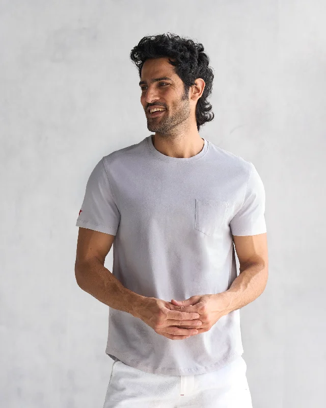 Men's Shirts with Hidden ButtonsPocket T-shirt - Grey