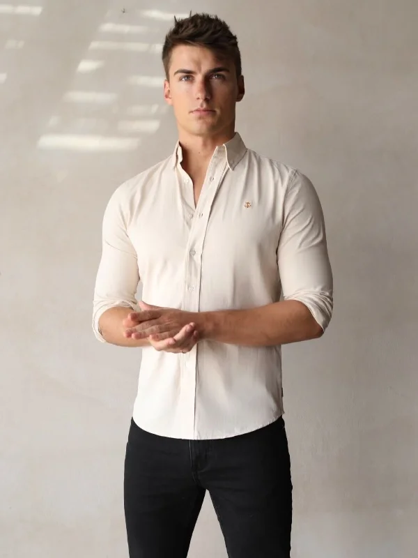Men's Shirts with Patchwork PatternsVienna Slim Fit Shirt - Sand