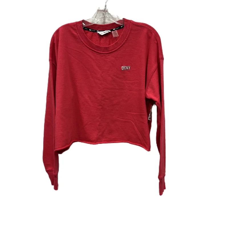 Men's Hoodies with LogoSweatshirt Collar By Dkny In Pink, Size: Xl
