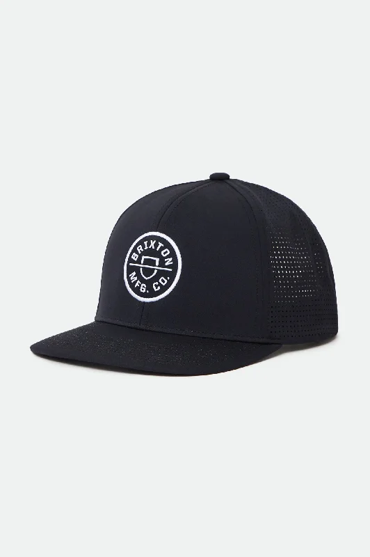 Adjustable Beanie HatsCrest Netplus Utility Snapback - Black