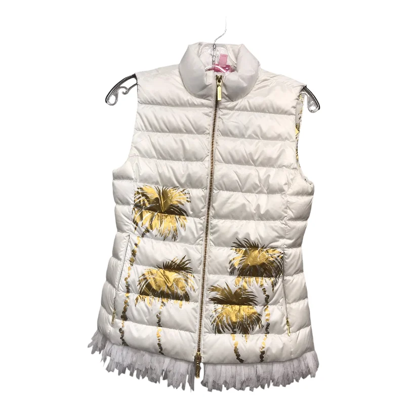 Men's Coats for Every OccasionVest Designer By Lilly Pulitzer In Gold & White, Size:Xs Men's Coats for Every OccasionVest Designer By Lilly Pulitzer In Gold & White, Size:Xs